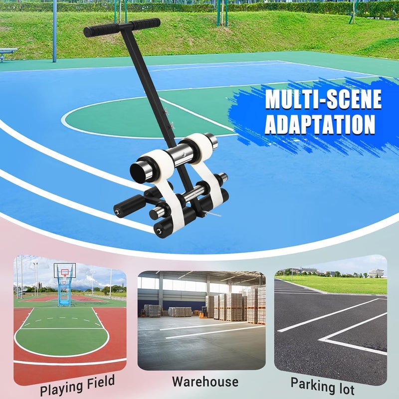 GADFISH Court Line Tape Machine, Basketball Court Line Striping Machine, Playing Field Striping Line Marking Machine, Adjustable Floor Paint Tape Applicator for Parking Lots, Driveway, Workshops - Image 2